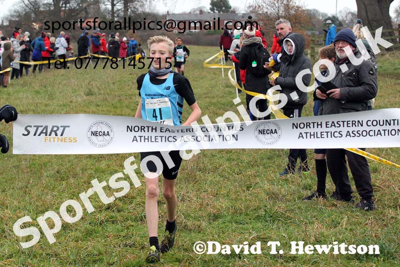 Boys under-13s, 2021 North Eastern Cross Country Championships, Sedgefield. Photo: David T. Hewitson/Sports for All Pics